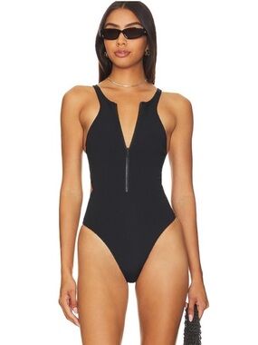 Tropic of C Sirenas Front Zip One Piece Swimsuit S